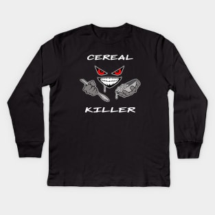 Funny Cereal Killer Vintage Design Kids Long Sleeve T-Shirt